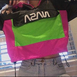 Neon NASA Windbreaker Jacket